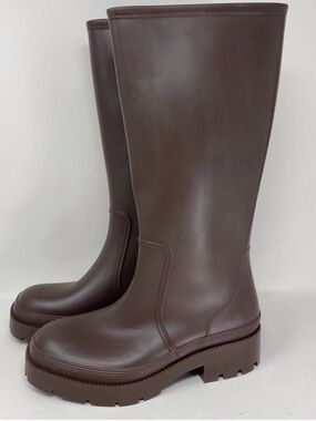 Jeffrey Campbell size 7 Women’s Brown Tall Chunky Rain Boots